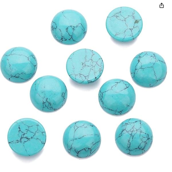 Syntetisk turkis Gemstone Flat Back Stone Flatbacks Dome