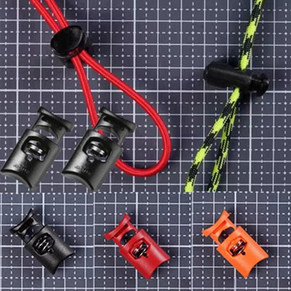 4st Webbing Strap Spänne Slider Fästdon SVART Black
