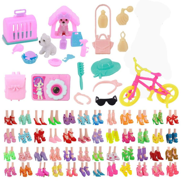 1 set Random Nukke Vaatteet Asusteet Mekko Kengät Runko 25 kpl 25PCS
