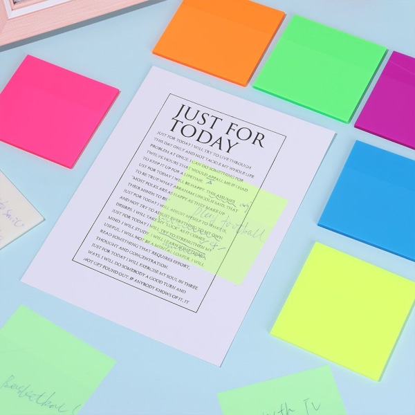 250 ark Memo Pad Transparent Sticky Notes Anteckningsblock