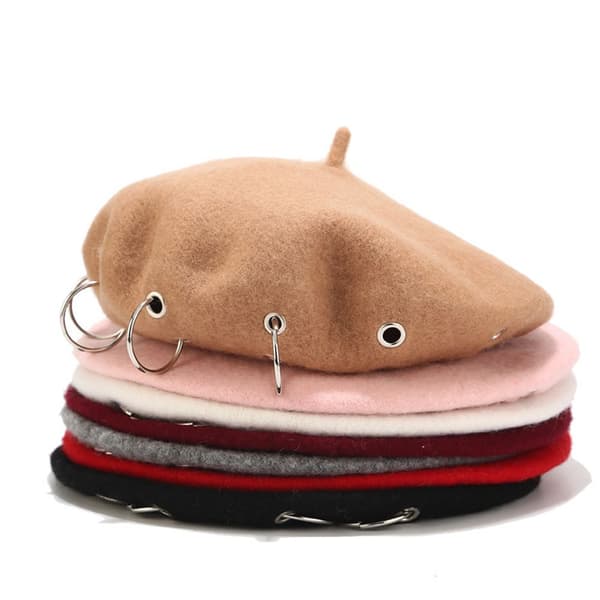 Vinter Berets Punk Rock Stil SORT black