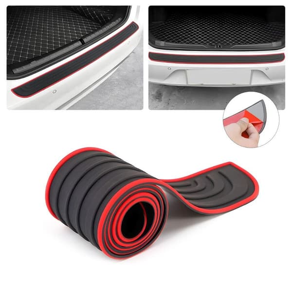 90cmx7cm Bumper Protector Strip Car Protector Pad RØD Red