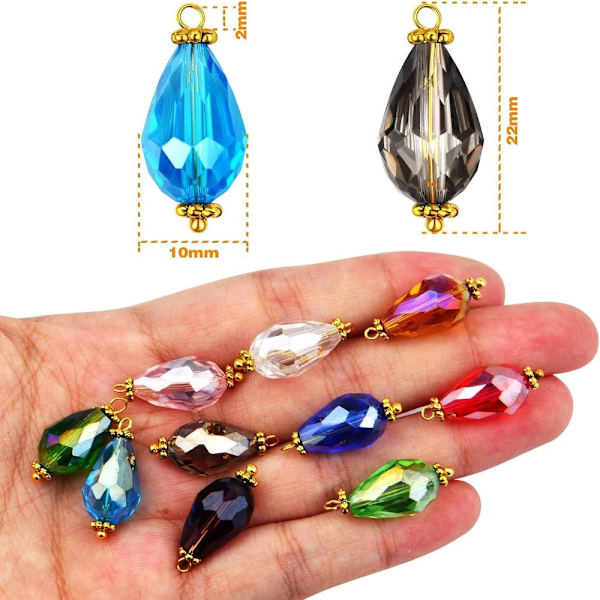 Krystal Charms Teardrop Krystal Charms Facet Teardrop