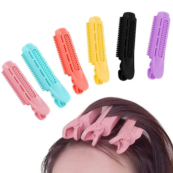 5 STK Naturlig Fluffy Hair Clip Hair Root Curler ORANGE ORANGE