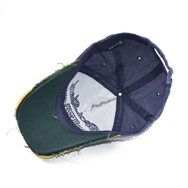 Broderi Baseball Kepsar Distressed Faded Cap GRÅ grey