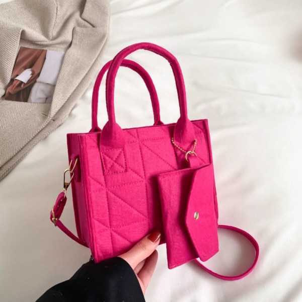 Skulderveske Liten Firkantet Veske ROSE RED Rose Red