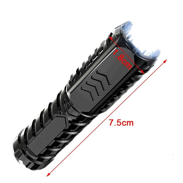LED lommelygte Spotlight SORT black