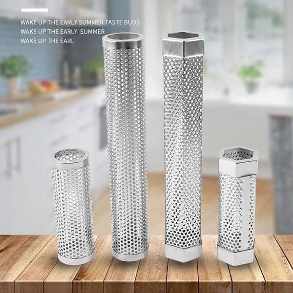 Rustfritt stål mesh røkt krydderrør 15.4CMHEXAGON HEXAGON 15.4cmHexagon