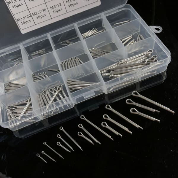 150 st Fästelement Fitting Pin Split Split Clip Hårnål U-form