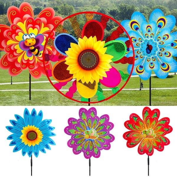 Fargerike dyrevindmøller Layout Pinwheels Leker 9 9 9