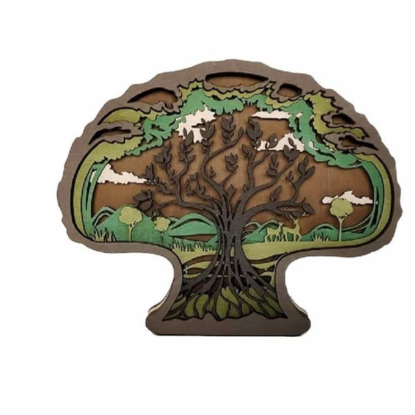 Tredyreskulptur 3D-utskjæring TRETRE Tree