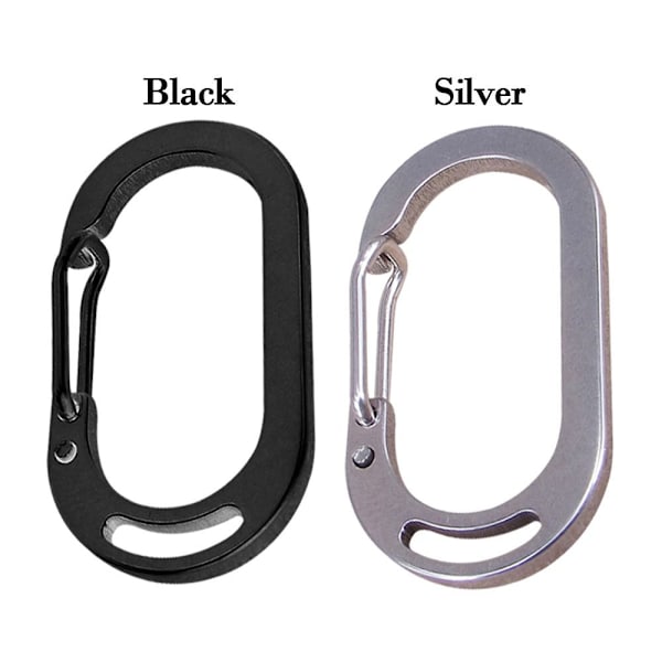 2 stk Fjederspænder U-formet Ring SORT Black