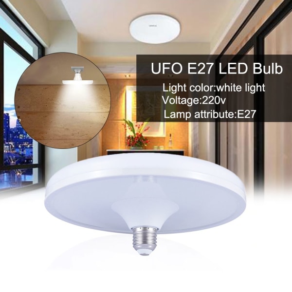 Energisparande E27 220V 12W 30W 50W 65W UFO-lampa 50W