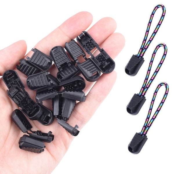 25 stk Glidelås Trekk Tabs Snor End Lock Shoe Blonde End Clips