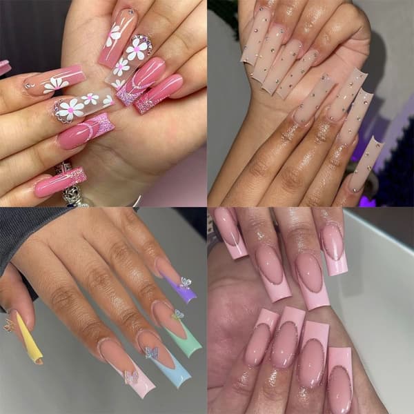 Fake Nails Long Water Pipe 8 8 8