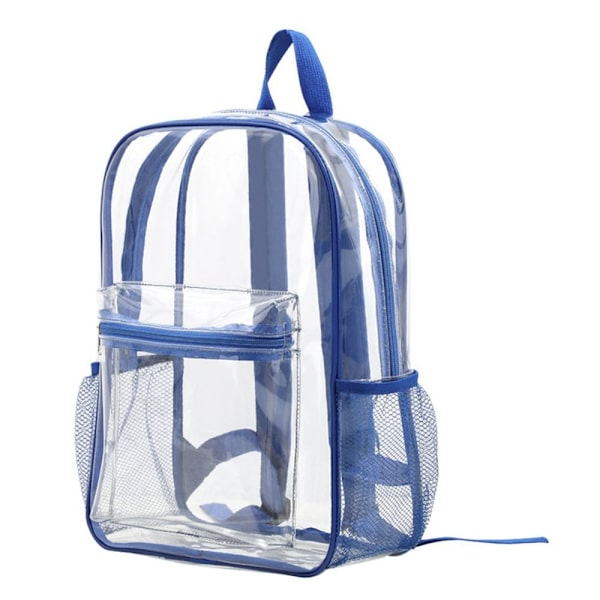 Läpinäkyvä reppu PVC-reppu SININEN blue
