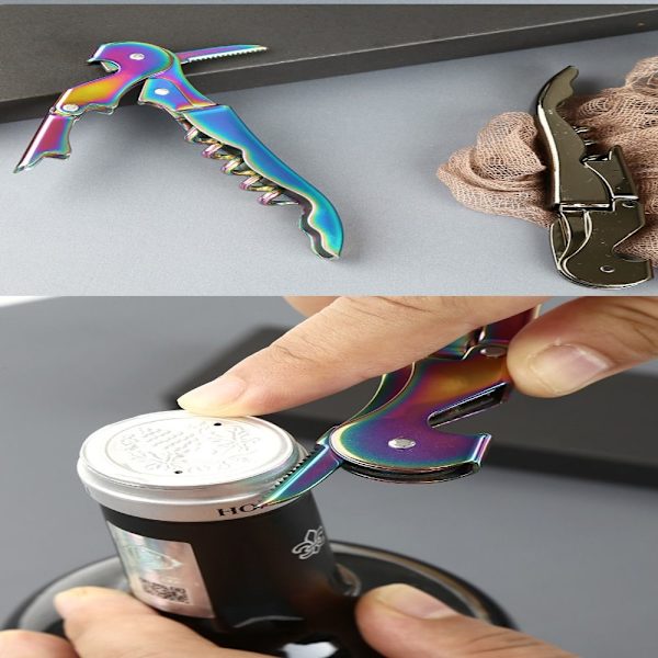 2kpl Korkkiruuvi Viininavaajat Wine Key RAINBOW Rainbow