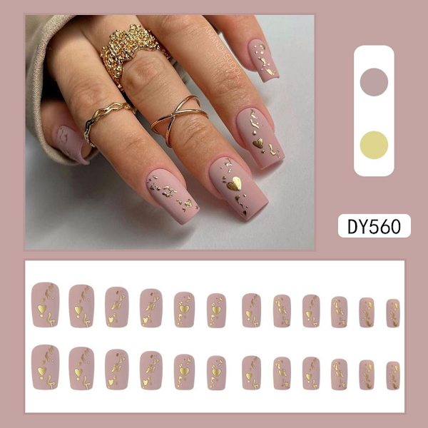 24stk False Nails Long Square JF0568 JF0568 JF0568