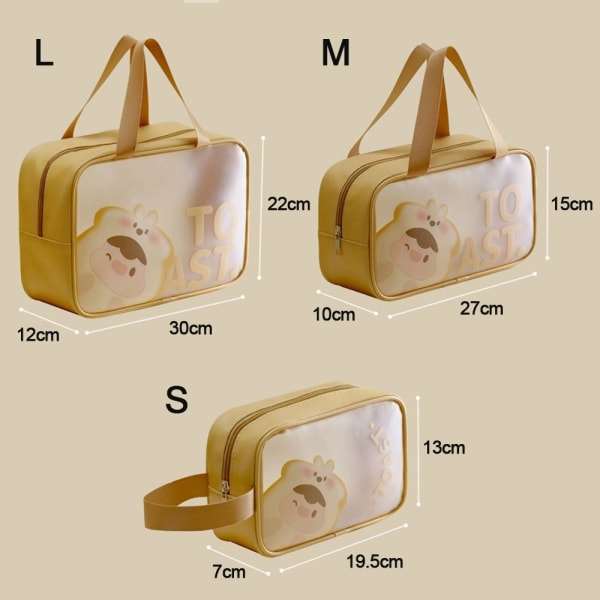 Cartoon kosmetisk väska Reseförvaringsväska BROWN M brown M