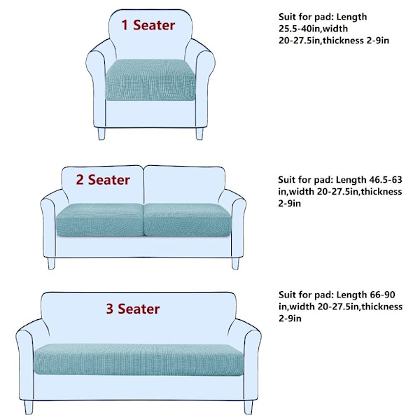 Ensfarvet Sofabetræk GRØN 3-SÆDER 3-SÆDER Green 3 Seater-3 Seater