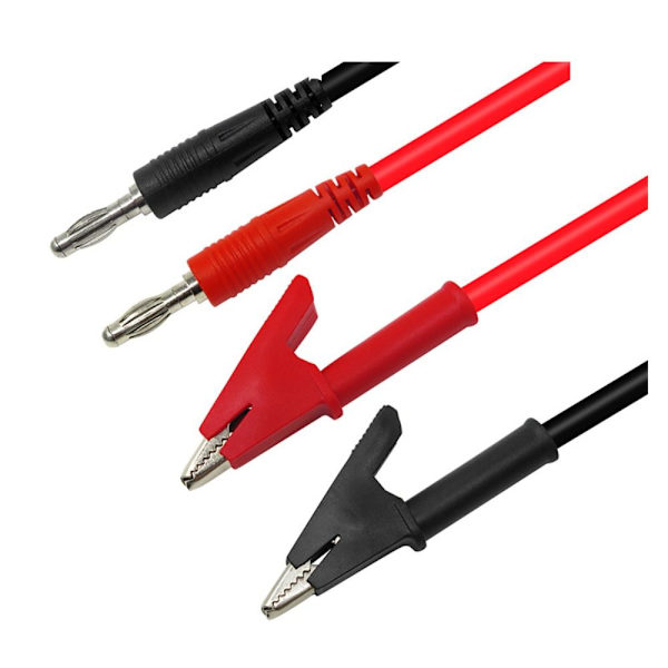 2st Bananplugg Till Alligator Clip Multimeter Testledningar Kabel