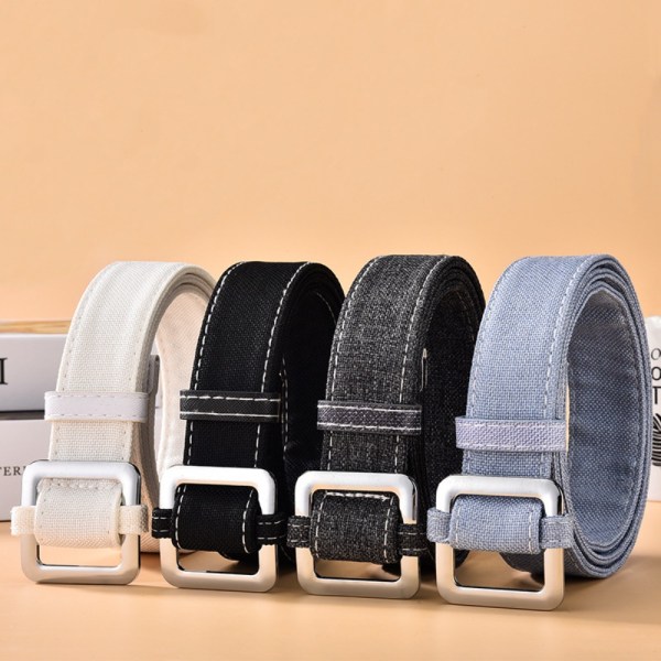 Denim Canvas Belt Leoy Ei-huokoinen solki vyötärönauha TUMMAN SININEN dark blue