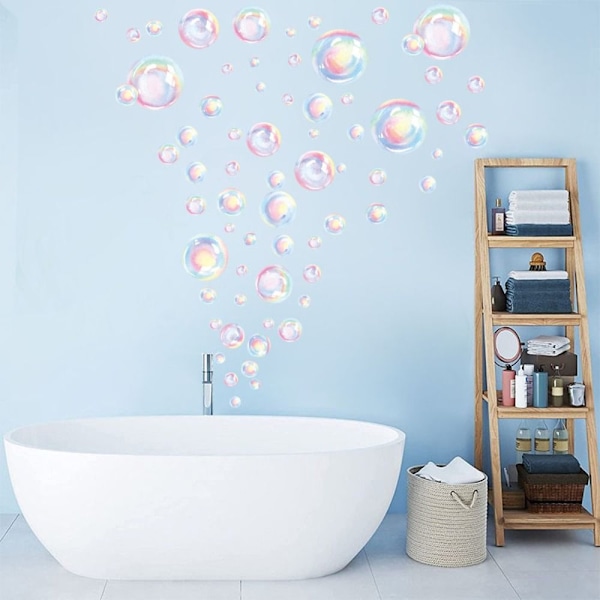 2 kpl Värikäs Bubbles Wall Decal Underwater World