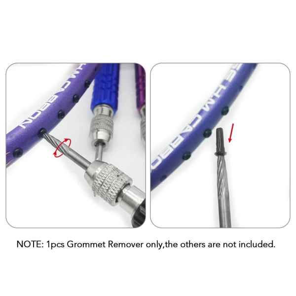 Badminton Grommet Remover Racquet Tillbehör LILA purple