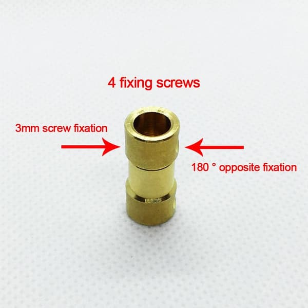 Mässing flexibelt kontaktdon Motoraxel 3,17MM-3,17MM 3.17mm-3.17mm