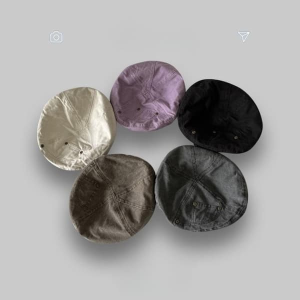 Berets Hat Maler Cap GRÅ grey