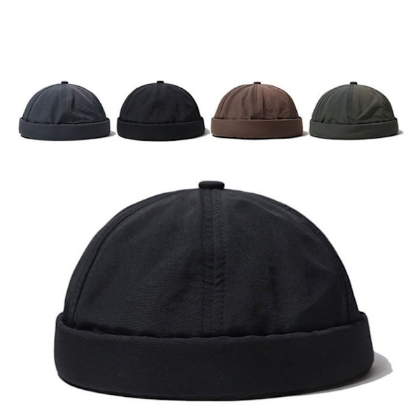 Brimless Hat Beanie Cap SORT black
