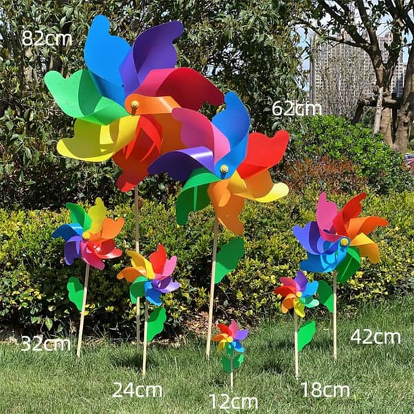 Färgglada solrosväderkvarnar Layout Pinwheels Leksaker 2 2 2