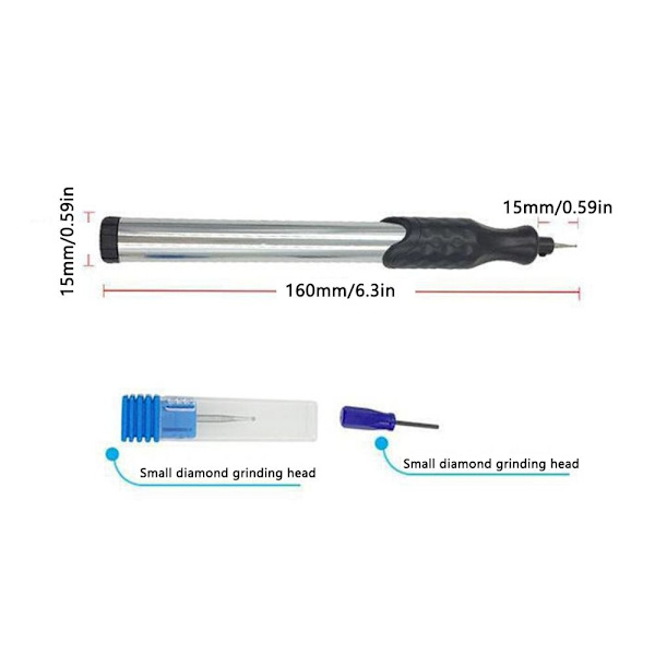 Elektrisk mikropen graveringspen BULE bule