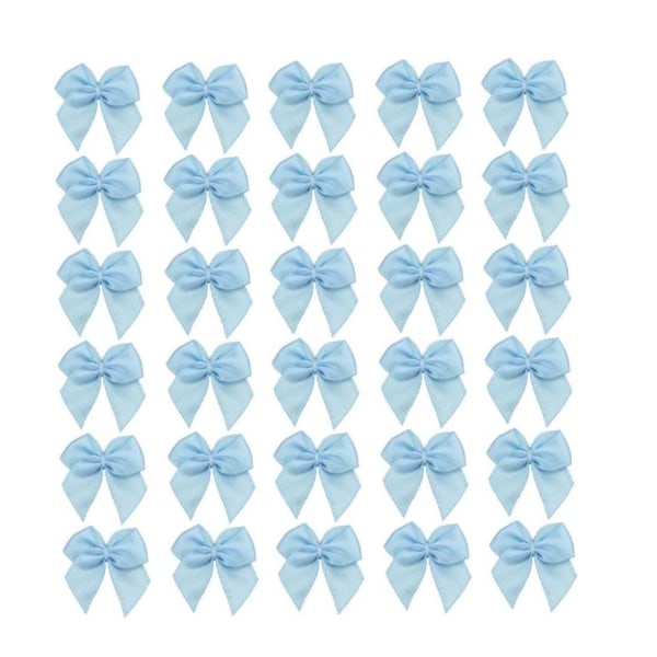 200 stk Mini satinbånd sløjfer Blomster Blå bånd sløjfer Blomster