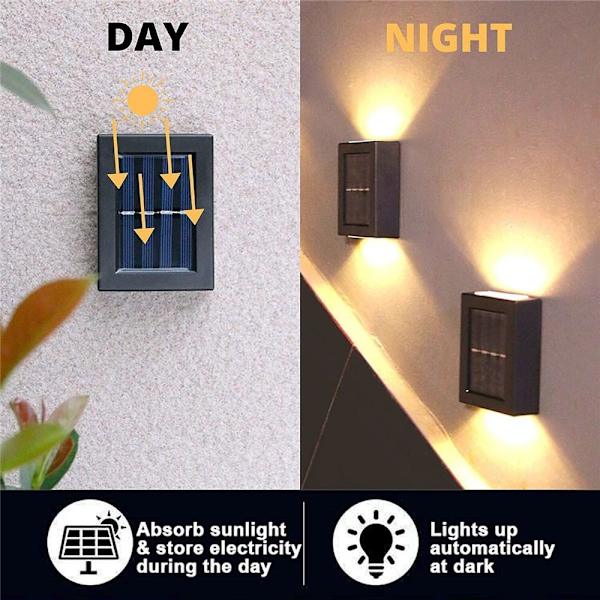 4 KPL Aurinkoseinävalaisimet Puutarhavalaisin LÄMMIN VALKOINEN 4 KPL 4 KPL Warm white 4PCS-4PCS