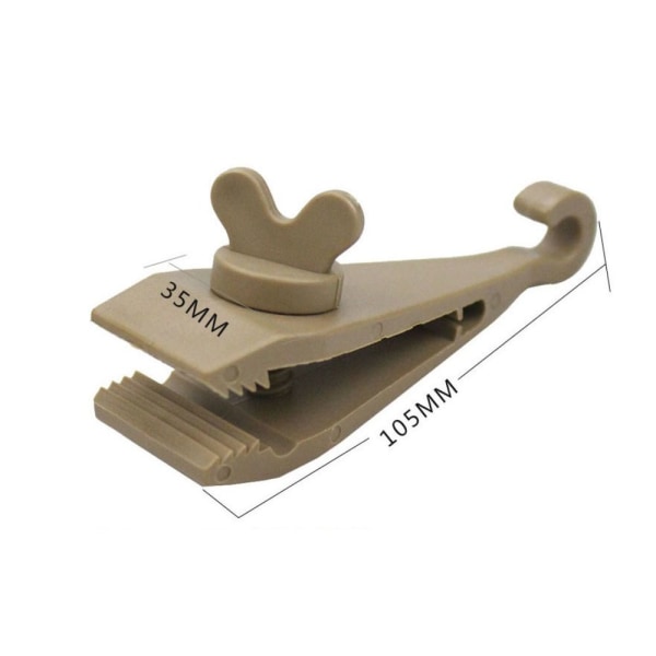 2stk Campingteltfeste Shark Clips Klemmer KHAKI Khaki