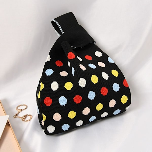 Strikk Håndveske Tote Bag GUL yellow