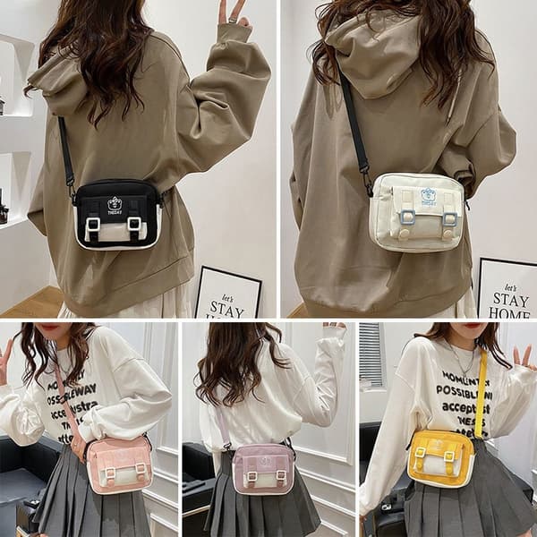 Enkel axelväska Crossbody-väskor VIT white
