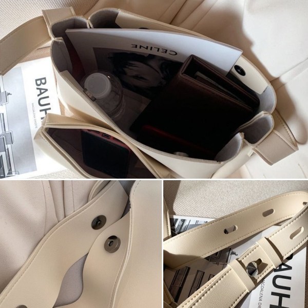 Leather Tote Bag Skulderveske KHAKI khaki