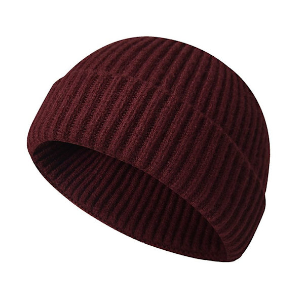 Manschett mössa Stickad mössa BURGUNDY BURGUNDY Burgundy