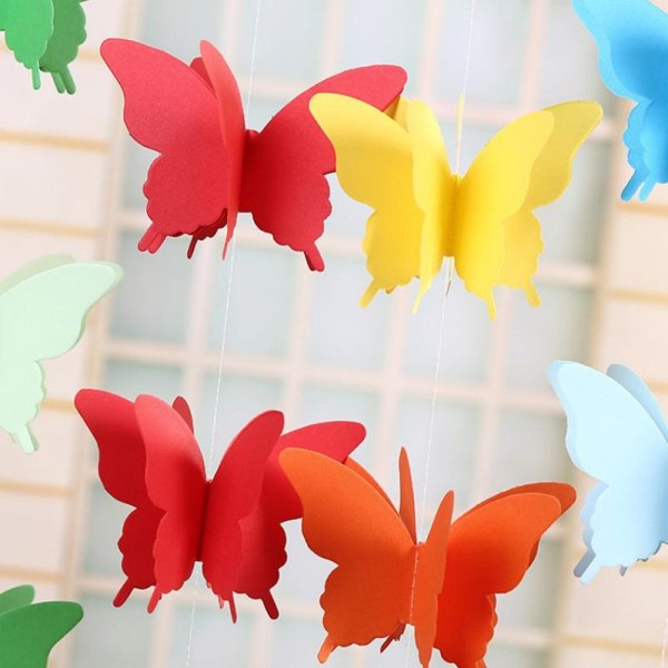 5kpl Butterfly Garland riippulippu KELTAINEN Yellow