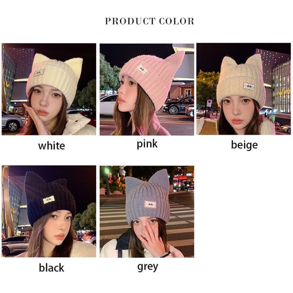 Strikket Hue Øreværn Hue GRÅ grey