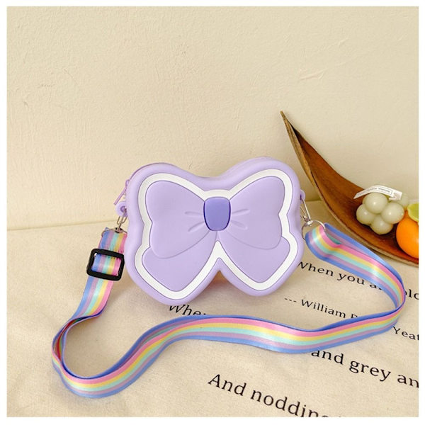Lasten Crossbody Bag Girl Messenger Bag PURPLE BOW BOW purple bow-bow