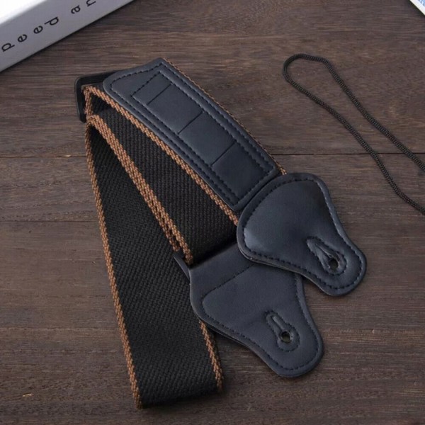 Guitar Strap Belt 3 Picks Hållare SVART Black