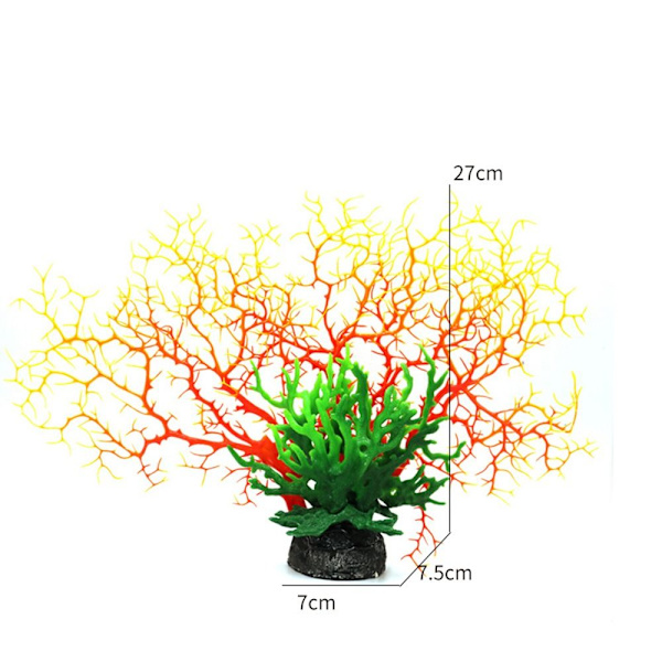 Jäljitelmä Coral Ornament Simulation Coral Tree Decoration Green&orange