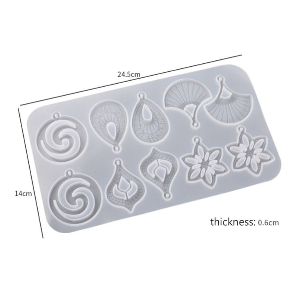 Øreringe Form Silikone Form Epoxy Resin Form