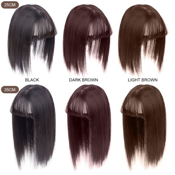 Liuhai Hair Patch Reissue Block Tummanruskea 35cm 35cm dark brown 35CM-35CM
