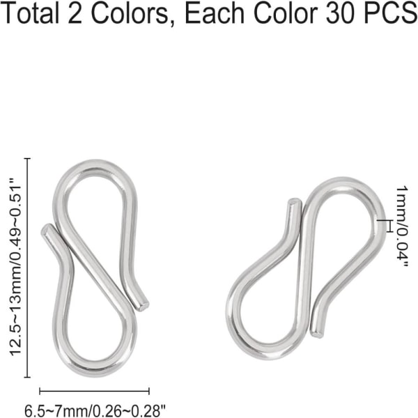 S-Hook Wire Wire Hook Clasps Wire Hook Clasps Halsbånd