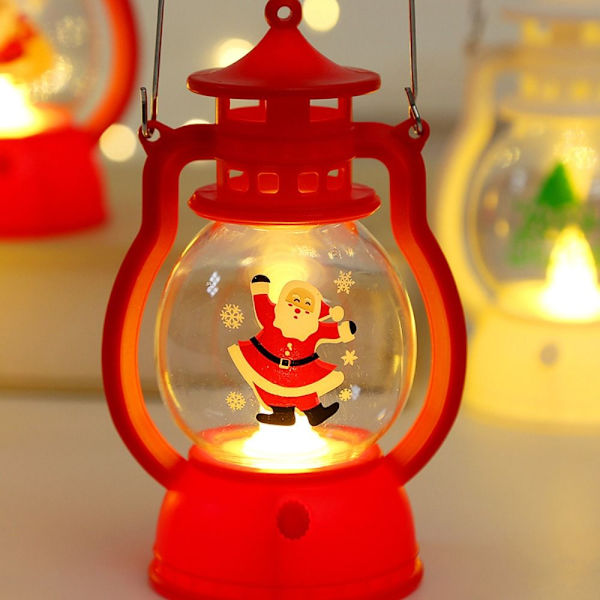 Julens dekorative vindlampe Julelanternelys 3 3 3