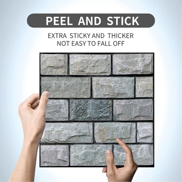 10 st 3D väggpaneler dimensionell marmor textur skala och sticka